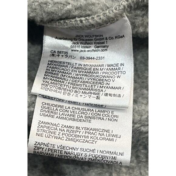 Jack Wolfskin Fleece Jacket women M Gray full Zip Outdoor Casual Cnanuk 200 - Picture 11 of 11